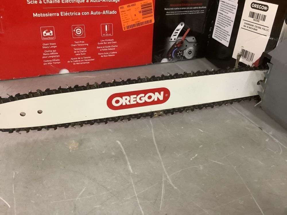 Oregon CS1500 Self-Sharpening 15 Amp Corded Electric Chainsaw, 18 in. Bar - Image 2 - Lot 540JF