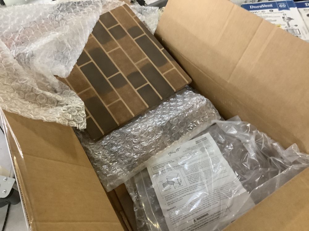 Pleasant Hearth Firebrick Panel Set for 42 in. Zero Clearance Ventless Dual Fuel Fireplace Insert - Image 2 - Lot 541JF