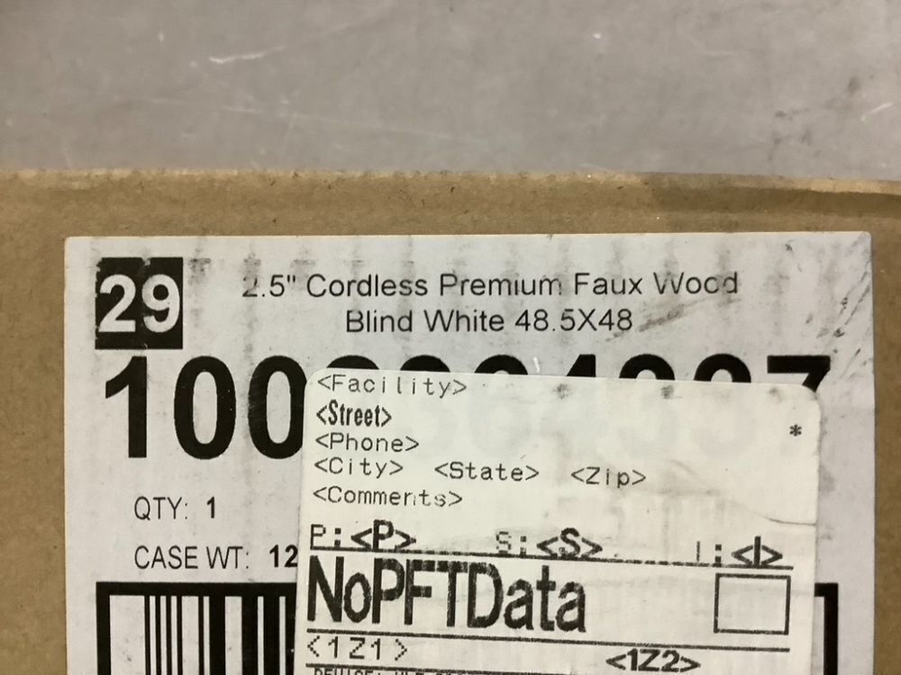 2.5" Cordless Faux Wood Blinds, White, 48.5" x 48" - Image 7 - Lot 553JF