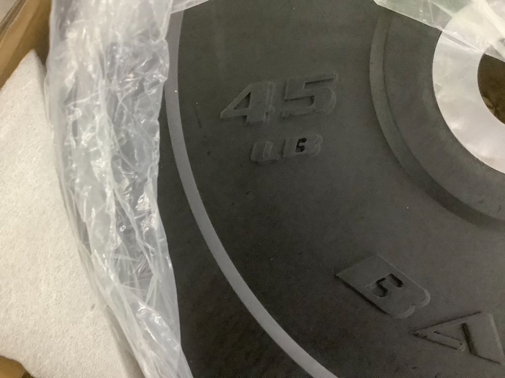 CAP Barbell 45 lb. Olympic Rubber Bumper Plate - Image 3 - Lot 557JF