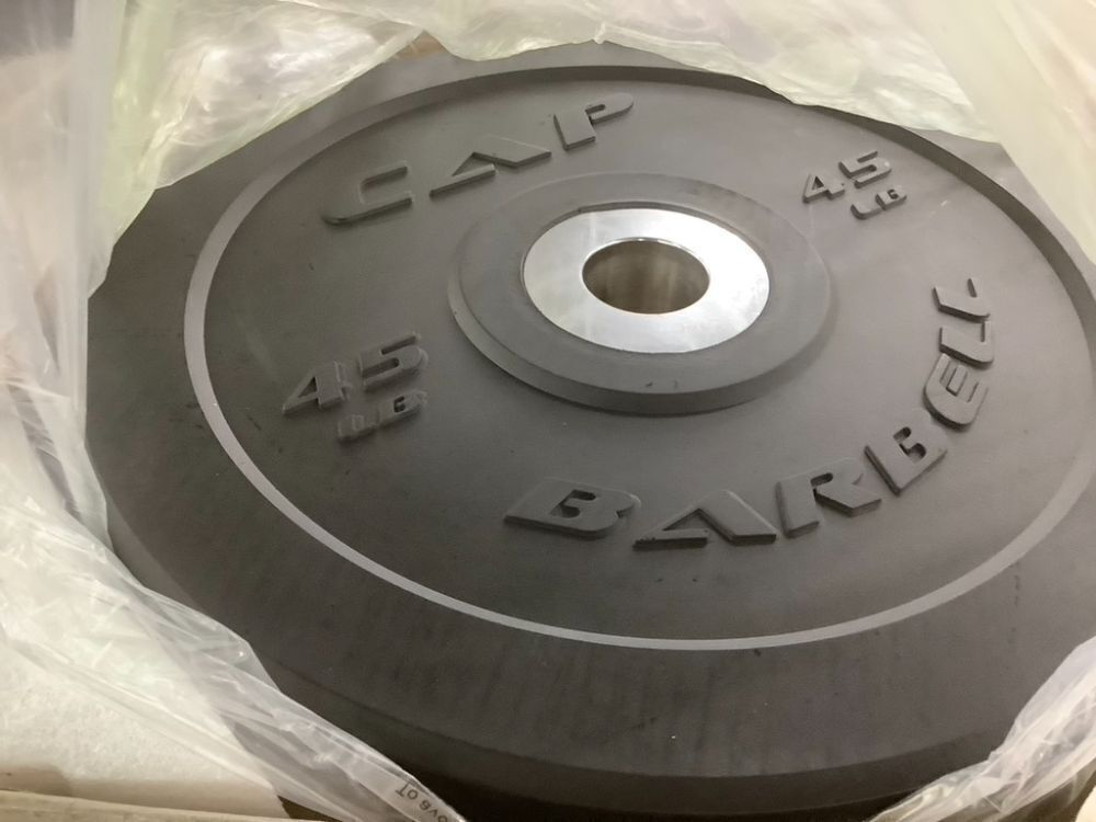 CAP Barbell 45 lb. Olympic Rubber Bumper Plate - Image 4 - Lot 557JF