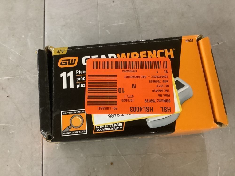 GEARWRENCH SAE Crowfoot Wrench Set (11-Piece) - Image 5 - Lot 632JF