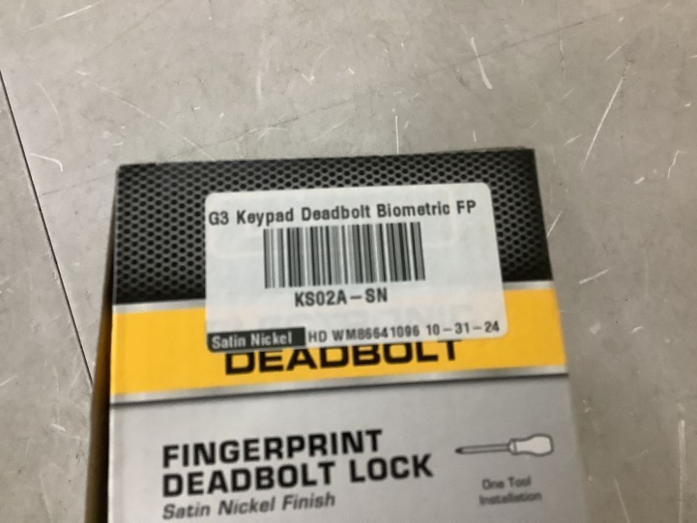 Defiant Single Cylinder Castle Electronic Deadbolt Satin Nickel with Biometric Fingerprint and Keypad - Image 4 - Lot 638JF