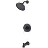 Glacier Bay Oswell Single Handle 1-Spray Tub and Shower Faucet 1.8 GPM in Matte Black - Thumbnail 1