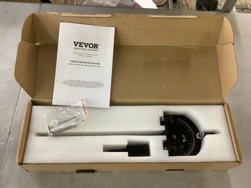 VEVOR Accurate Miter Gauge, Fits Slots 3/4 in. x 3/8 in., 15 Adjustable Angle Stops - Image 2 - Lot 647JF