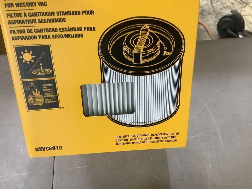 DEWALT 6 Gal. to 16 Gal. Cartridge Filter & 3-Pack 6 Gal. to 10 Gal. Dust Bag Filter for Wet/Dry Vacuum - Image 3 - Lot 650JF