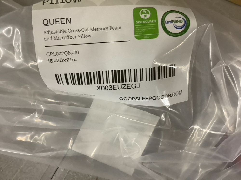 Coop Home Goods Original Cut-Out Adjustable Memory Foam Pillow, Queen Size, 18 x 28 - Image 4 - Lot 655JF