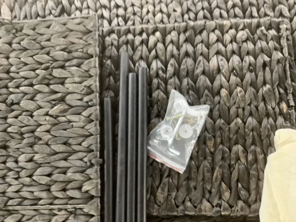 Large Water Hyacinth Double Laundry Hamper Basket w/ 2 Liner Bags - Image 6 - Lot 659