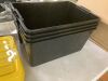 IRIS 45 qt. /11.25 Gal. Plastic Storage Bins with Lids, Black, Latching, Stackable, Totes 4Pk - Thumbnail 3