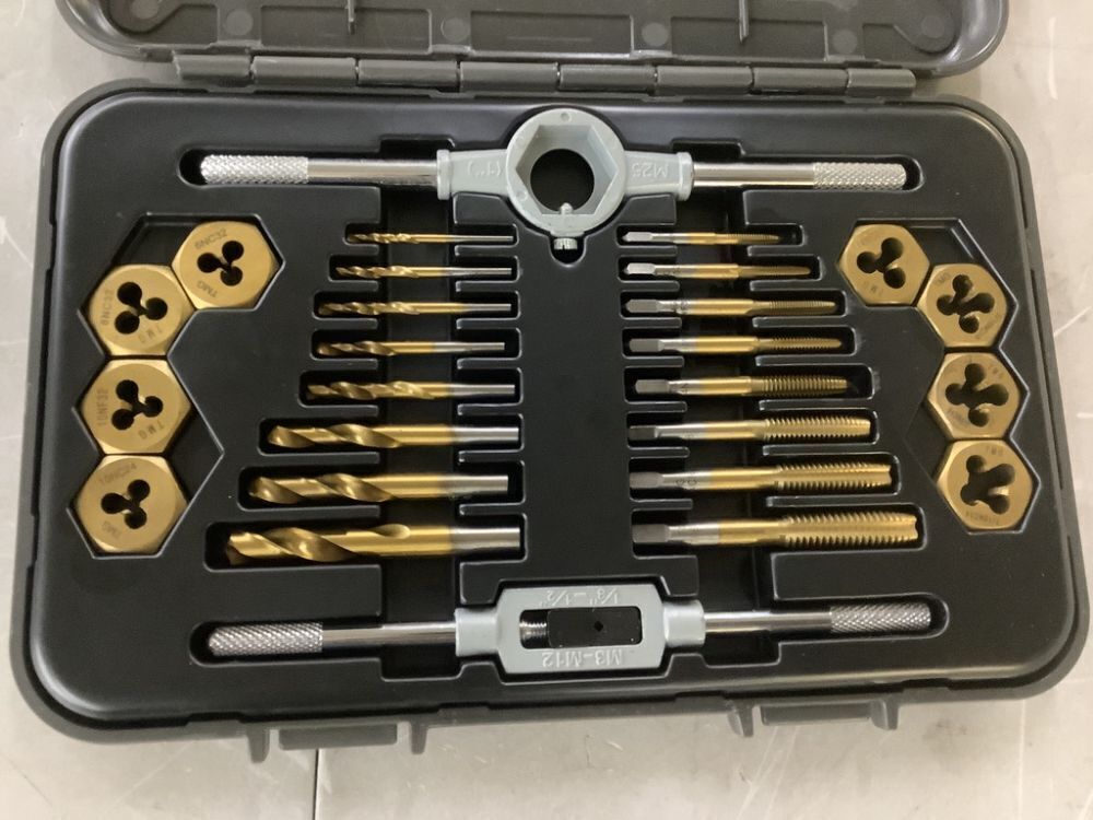 MIBRO Titanium Nitride Coated SAE Tap, Die, and Drill Set (26-Piece) - Image 3 - Lot 733JF
