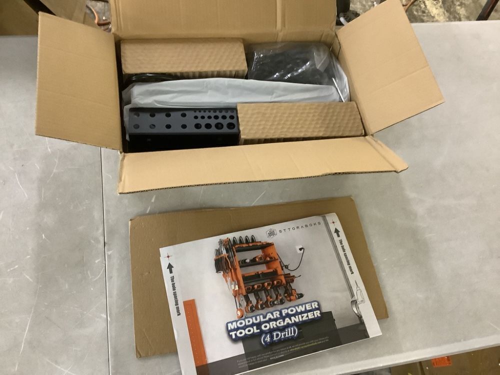 Sttoraboks 16.6 in. Modular Power Tool Organizer with Charging Station, 150 lbs. Capacity, Wall Mount - Image 2 - Lot 739JF