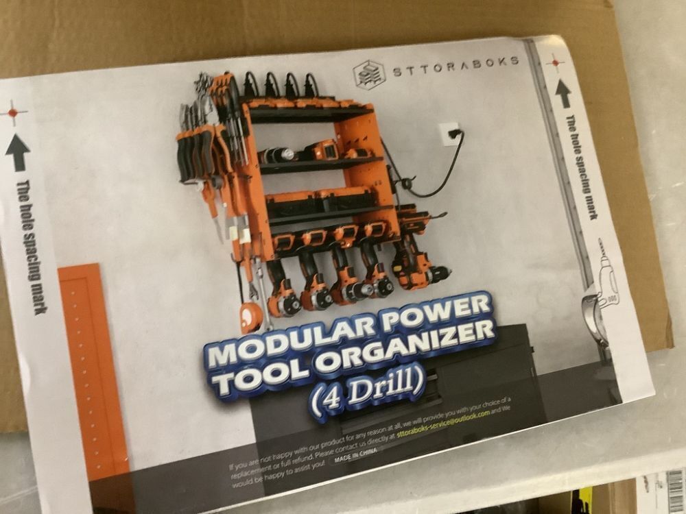 Sttoraboks 16.6 in. Modular Power Tool Organizer with Charging Station, 150 lbs. Capacity, Wall Mount - Image 3 - Lot 739JF
