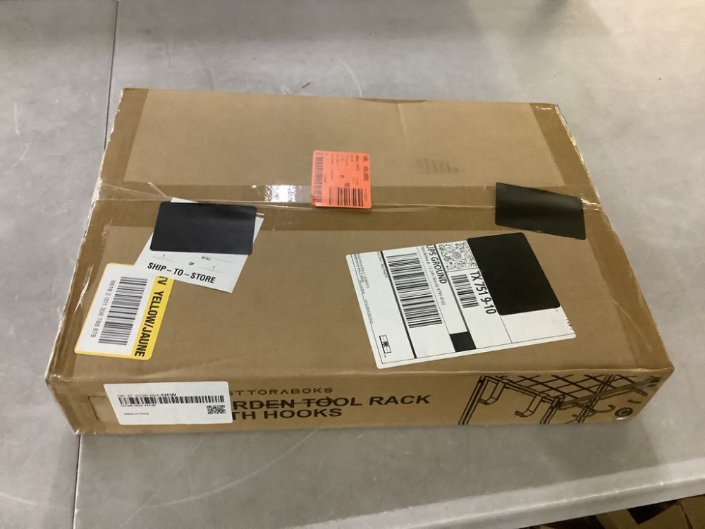 3-Tier Garden Tool Organizer Rack with Storage Hooks Up to 50 Tools - Image 2 - Lot 741JF