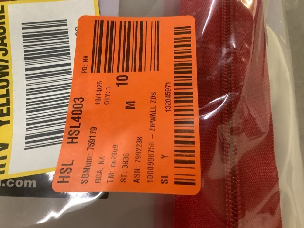 ZipWall 4 ft. x 7.5 ft Adhesive Zippers Standard Dust Barrier Door Kit with Double-Sided Tape and 2-Flap Hooks - Image 3 - Lot 742JF