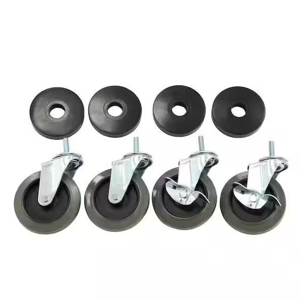HDX 4 in. Industrial Casters with Bumper (4-Pack) - Image 1 - Lot 743JF