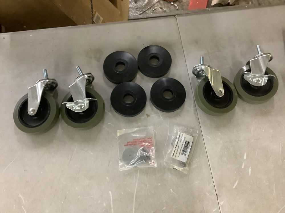 HDX 4 in. Industrial Casters with Bumper (4-Pack) - Image 3 - Lot 743JF