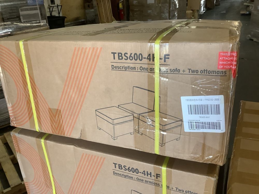 Wicker Sectional Patio Furniture Set with 54" Fire Pit Table - Similar to Stock Photo, 1 Extra Side Table, 1 Extra Chair, 4 Ottomans, No Corner Pieces & Only 1 Coffee Table - Image 8 - Lot 4JF