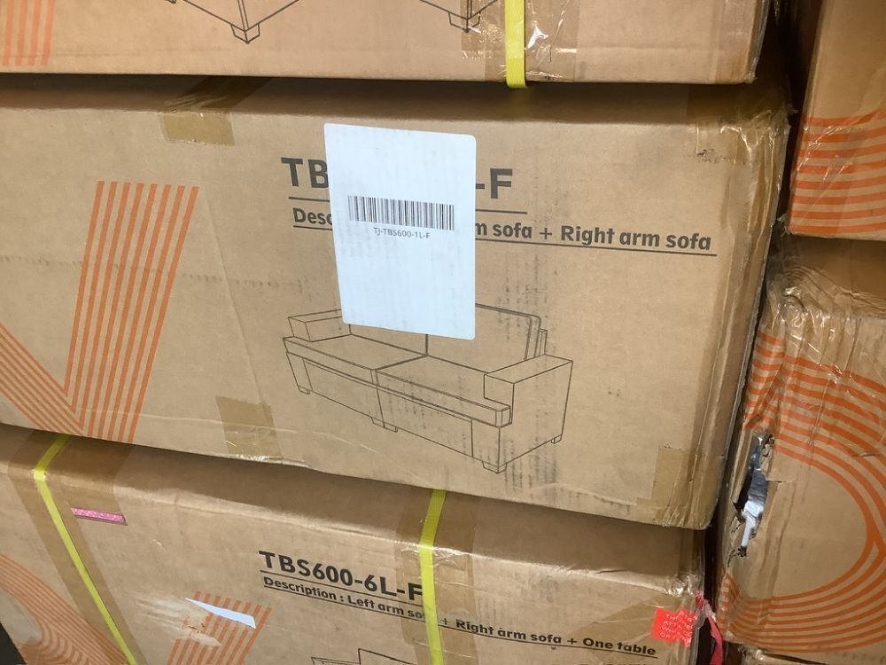 Wicker Sectional Patio Furniture Set with 54" Fire Pit Table - Similar to Stock Photo, 1 Extra Side Table, 1 Extra Chair, 4 Ottomans, No Corner Pieces & Only 1 Coffee Table - Image 10 - Lot 4JF