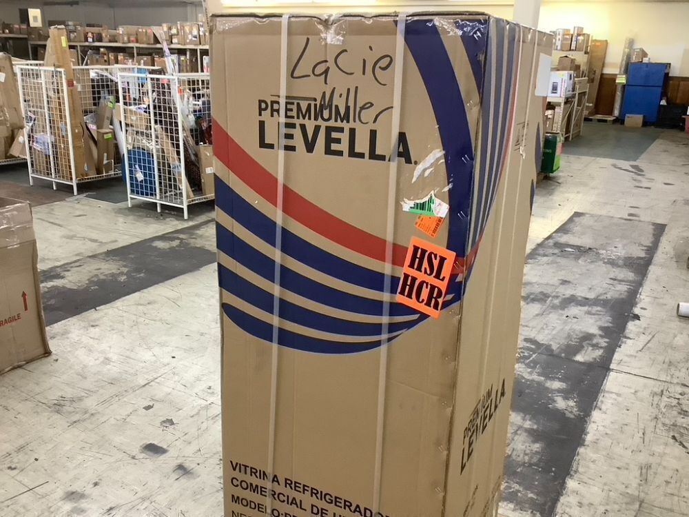 Premium LEVELLA 9.0 cu. ft. Commercial Upright Display Refrigerator Glass Door Beverage Cooler in Silver - Image 9 - Lot 11JF