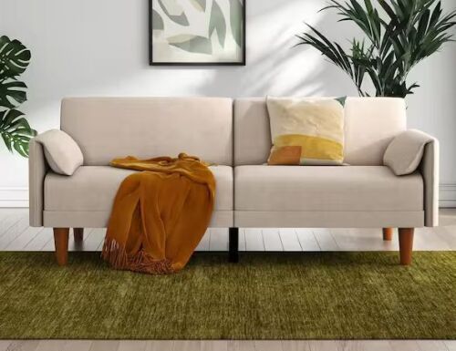 Novogratz Markham 80.5 in. Futon Sofa Bed, Sand Basket Weave - Lot 18JF