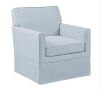 510 Design Paula Light Blue Arm Chair with Slipcover - Thumbnail 1