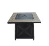 Hampton Bay Crossridge 30.00 in. W 50000 BTU coating Steel Propane Outdoor Fire Pit Table with Lava Rocks and Screen - Thumbnail 1