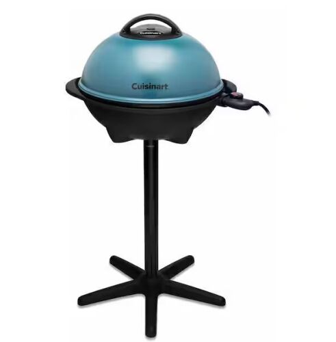CUISINART OUTDOORS 2-in-1 Indoor/Outdoor Electric Griddle Grill in Blue Black - Lot 33JF