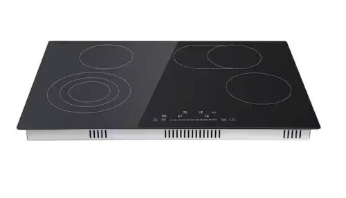 Built in Electric Stove Top 30 in. 4 Burners 240V Glass Radiant Cooktop with Sensor Touch Control 9 Power Levels - Lot 50JF