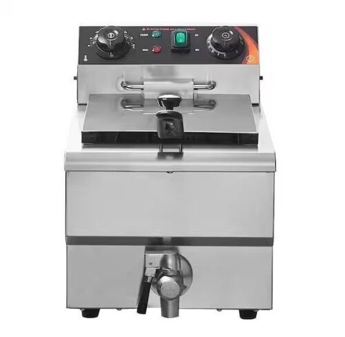 Electric Countertop 11.6 Qt. Sliver Deep Fryer with Basket, 1500 W - Lot 52JF