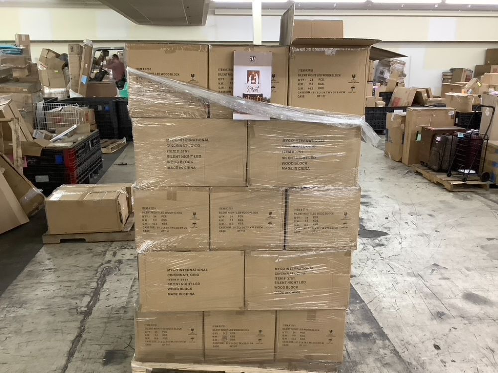 Pallet of Lighted Wooden Nativity Block Word Sign - 600 Total - Image 1 - Lot 56