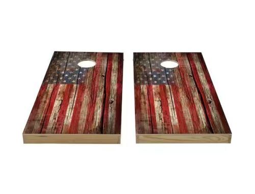PureBond Vintage Flag Wood Cornhole Set - Lot 66JF