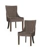 MADISON PARK Signature Ultra Brown Polyester Dining Side Chair (Set of 2) - Thumbnail 1