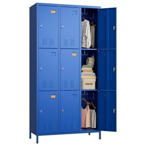 Blue Metal Lockers, 9 Doors - Lot 83