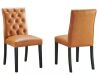 MODWAY Duchess Tan Dining Chair Vinyl Set of 2 - Thumbnail 1