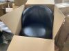 Uixe Black PU Leather Swivel Accent Barrel Chair - Thumbnail 2