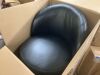 Uixe Black PU Leather Swivel Accent Barrel Chair - Thumbnail 3