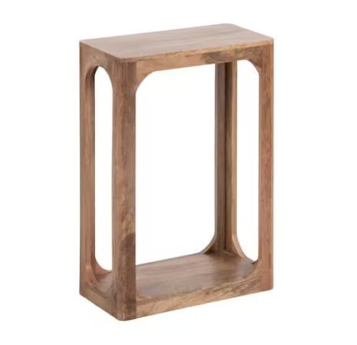 Kate and Laurel Dahl 16 in. Natural Rectangle Solid Wood End Table - Lot 111JF