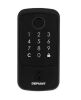 Defiant Square Fingerprint Matte Black Electronic Single Cylinder Deadbolt Wi-Fi Enabled Powered by Hubspace - Thumbnail 1