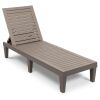 VINGLI Outdoor Chaise Lounge with 5-Level Adjustable Backrest - Thumbnail 1