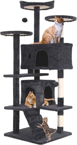 54 Inch Cat Tower Condo Cat House for Indoor Cats - Lot 166JF