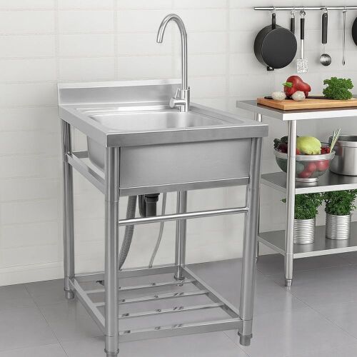 21.7" Freestanding Kitchen Utility Sink, Single-Bowl - Lot 180