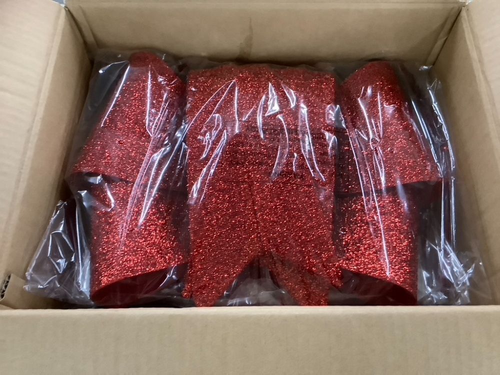 Set of 3 Pre-Lit Christmas Bow Decoration, LED Holiday Decor w/ 8 Functions - Image 2 - Lot 250B