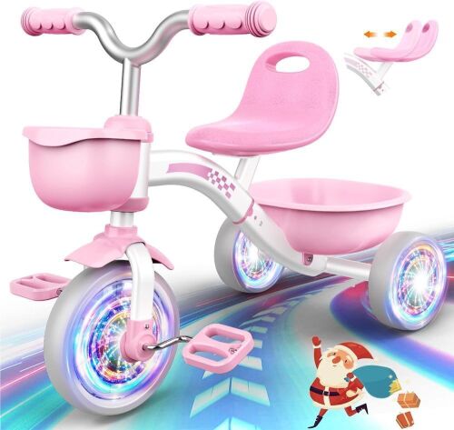 Toddler Tricycle with Light Up Wheels - Lot 264JF