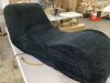 Black Corduroy Lounge Chair - Thumbnail 4