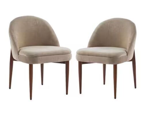 CHRISTOPHER KNIGHT HOME Eli Modern Chenille Upholstered Dining Chair, Set of 2 - Lot 292JF