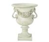 Isia 17.3 in. W x 24 in. H White Moss Lightweight Concrete Garden Urn Planter - Thumbnail 1