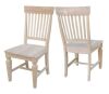 International Concepts Vista Unfinished Solid Wood Dining Side Chair (Set of 2) - Thumbnail 1