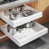 Expandable Pull Out Cabinet Organizers, 21" Deep, Adjustable Width 12.4"-20.47", 2 Pc - Thumbnail 1