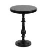 Kate and Laurel Wixley 18.00 in. Black Round Wood Veneer/MDF End Table - Thumbnail 1