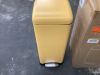 happimess Betty Retro 8 Gal. Step-Open Trash Can, Daffodil Yellow - Small Dents - Thumbnail 2